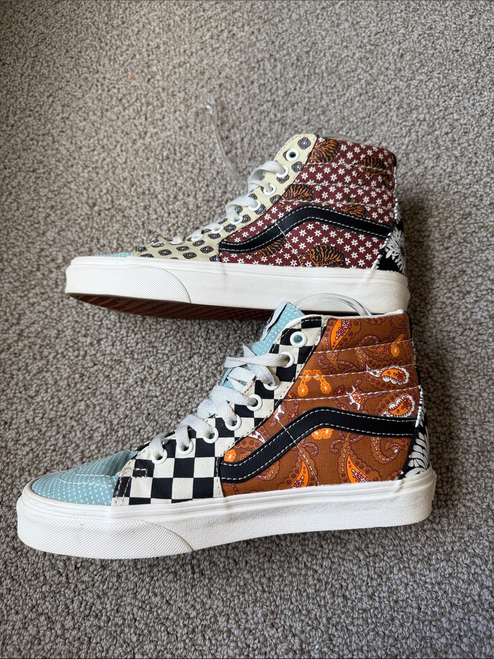 Vans Sk8-Hi Tiger Patchwork High Top Sneakers - Picture 8 of 9